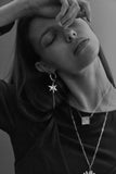 Baby Giselle hoop and star earrings (gold, silver)