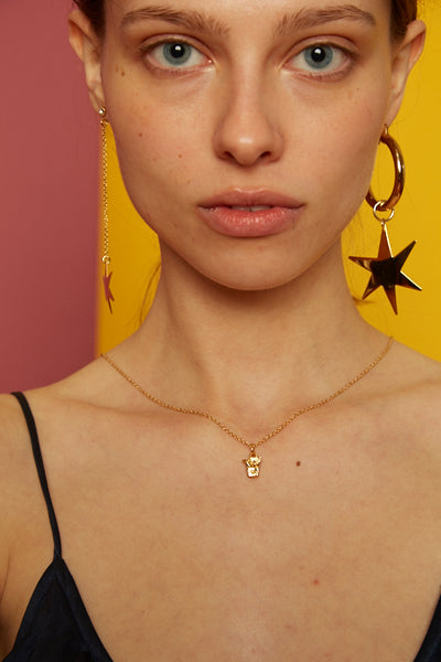 Giselle hoop and star earrings (gold, silver)