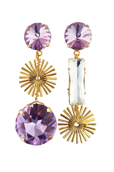 Sunray earrings - lilac
