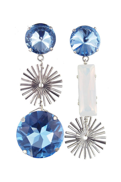 Sunray earrings - sapphire