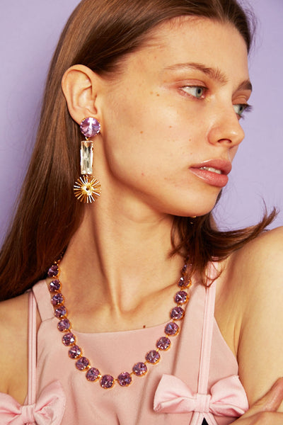 Sunray earrings - lilac