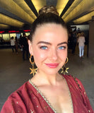 Giselle hoop and star earrings (gold, silver)