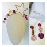 Sunray earrings - cerise