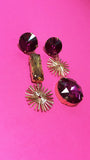 Sunray earrings - cerise