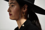 Requiem pearl hoop earrings - cream